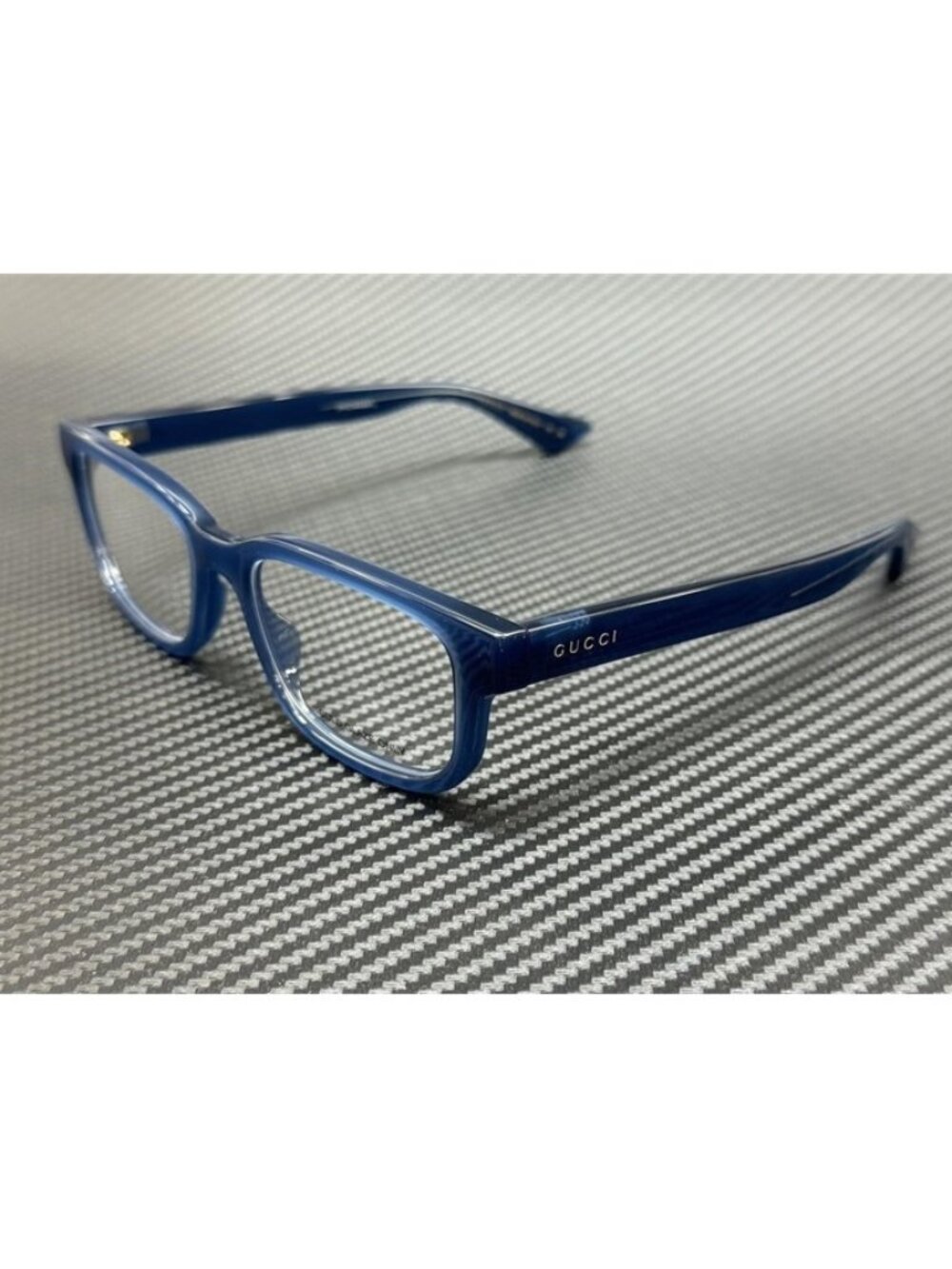 New Gucci Men Blue Transparent Eyeglasses 53-18-145